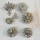 4 brooches & Hope Chest demi-parure