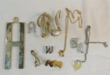 Assorted Initial Jewelry- some signed