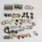 23 pairs of clip earrings