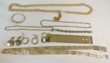 Vintage chunky gold tone jewelry