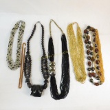 6 Vintage beaded necklaces
