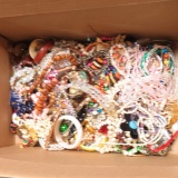 Large lot of plastic, shell, wood, etc jewelry 10#