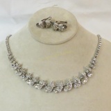 Vintage signed Weiss Rhinestone demi-parure