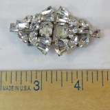 Vintage signed Weiss duette rhinestone pin