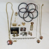 Cloissone style & Elephant jewelry grouping