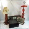 Vintage Ashtray, Lamp, Case, Artwork