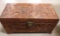 Carved Asian wooden chest 31x15x16