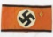 WWII German Armband With Swastika & Pin