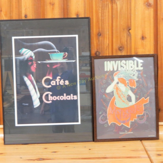 "Invisible Monsters" & "Cafes Chocolats" posters
