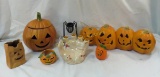 Halloween decorations- large ceramic pumpkin