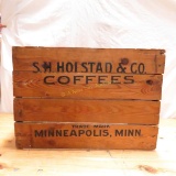 S. H. Holstad & Co Coffees Wood Box