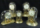 5 vintage Kundo anniversary clocks not working