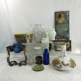 Vintage Glassware, Pottery, Advertising Mirrors,