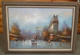 Original oil painting of Paris by Wilson
