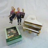 Liberace Piano Music Box & Howdy Doody Figurines