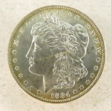 1884 O Morgan Silver Dollar AU