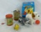 Vintage tin windup toys & crank sound makers