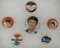 6 Vintage Beatles pins, George Harrison, Ringo