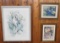 3 floral prints framed- NO SHIPPING