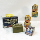 J Chein tin Banks & mini astronaut lunch box