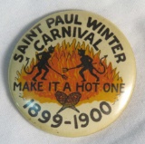 ORIGINAL 1899-1900 St Paul Winter Carnival button