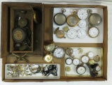 Antique pocket watches, movements, cases & parts