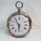 Working key wind pocket watch in 800 silver case