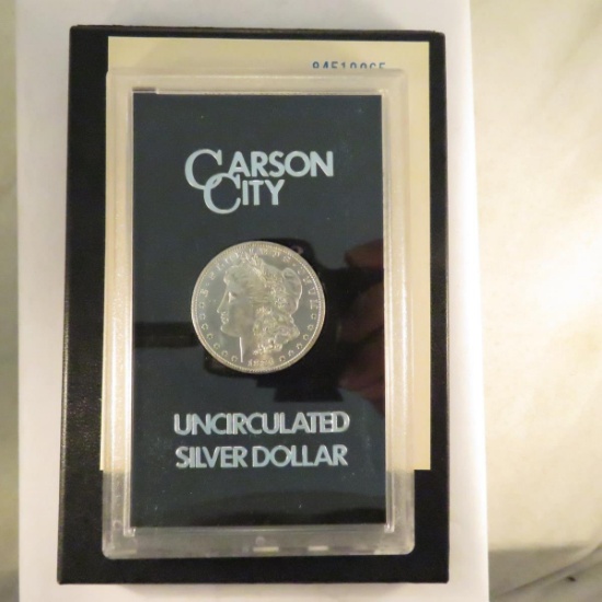 1884 CC Morgan Silver Dollar BU in GSA case