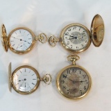 Hamilton, Waltham & 2 Elgin Pocket Watches