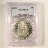 1880 S Morgan Silver Dollar PCGS Graded MS64