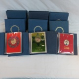 9 sets of Franklin Mint Holiday Cards coins