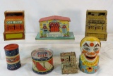 7 Vintage J Chein Tin Banks