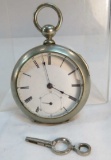 Key wind pocket watch & Dueber case- works