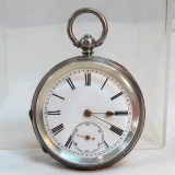Kendal & Dent London Silver Key Wind Pocket Watch
