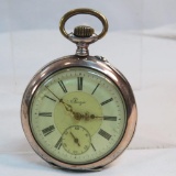 German Silver pocket Watch- Panzer dial & engraved