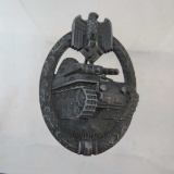 WWII German Panzer assault badge in silver