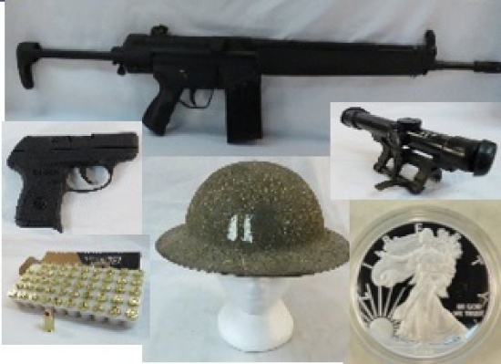 3-8-18 Firearms, military, ammunition & coins