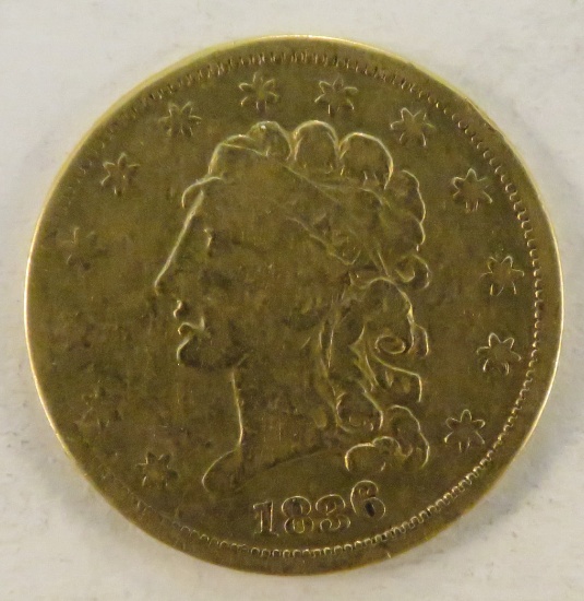 1836 $2 1/2 Gold Classic Head Quarter Eagle