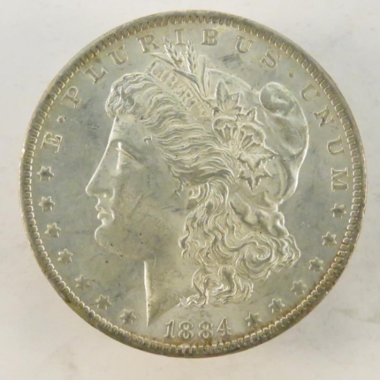 1884 O Morgan Silver Dollar AU+