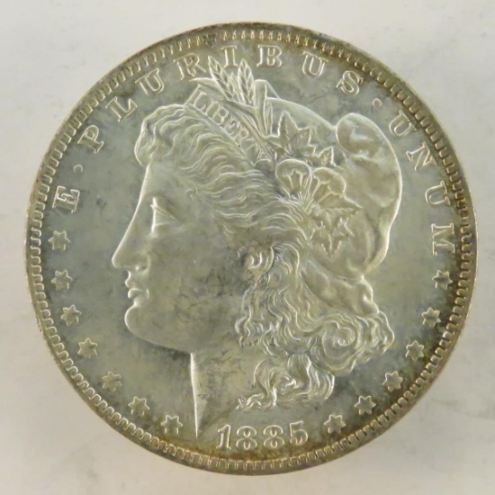 1885 O Morgan Silver Dollar AU+