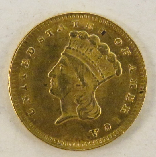 1887 $1 Gold Indian Princess