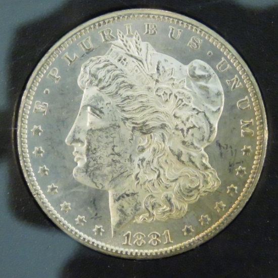 1881 CC Morgan Silver Dollar BU in GSA Case