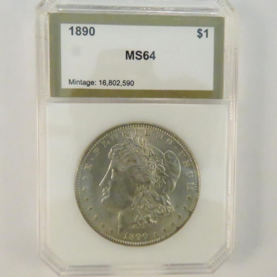 1890 Morgan Silver Dollar PCI Graded MS64