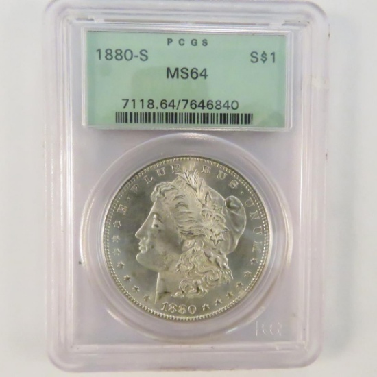 1880 S Morgan Silver Dollar PCGS MS64