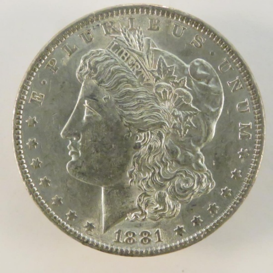 1881 Morgan Silver Dollar AU