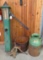 Wooden water pump, bucket, milk can & pump parts