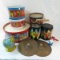 Tim toy drums, symbols, Pow-Wow toy drums