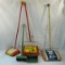 Vintage 10 push toys musical sweepers