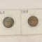 1867 & 1868 Shield Nickels