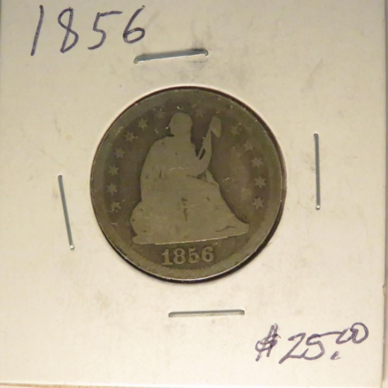 1856 Seated Liberty Quarter